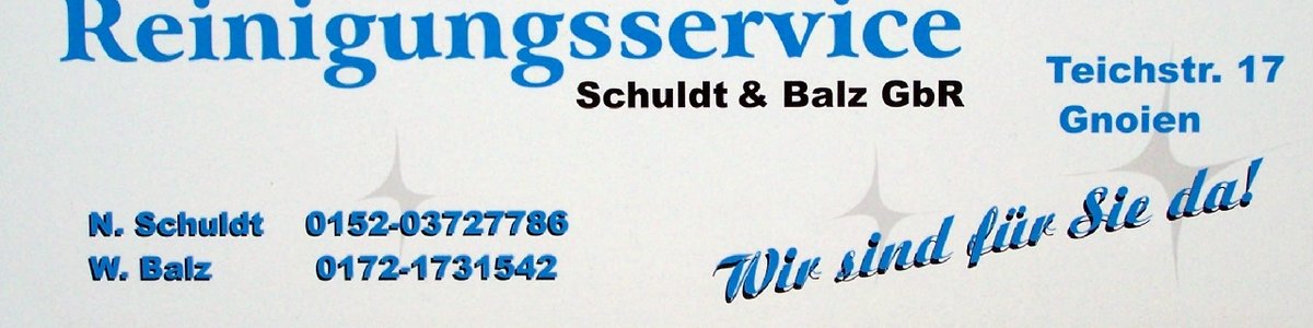 Reinigungsservice N. Schuldt & W. Balz * Teichstr. 17 * 17179 Gnoien
